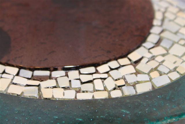Mensola angolare vetrof. e mosaico 1