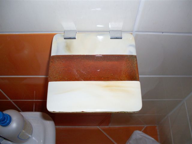 porta sapone scacchi panna-arancio